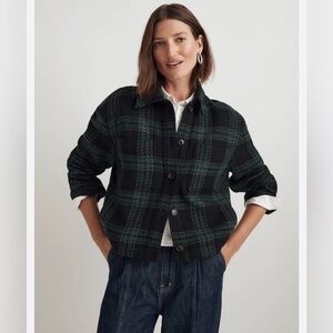 Madewell boxy plaid shirt jacket